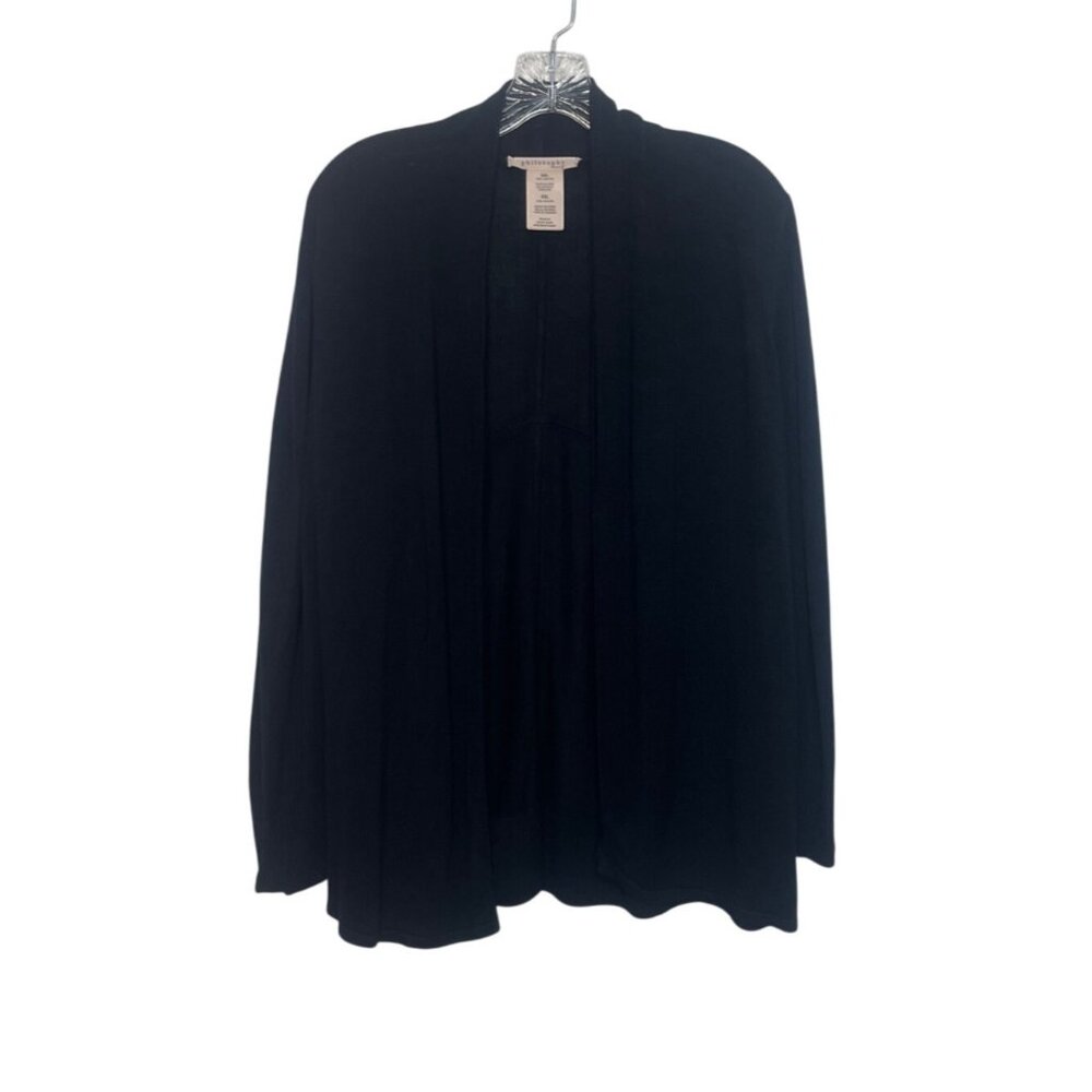 Philosophy Open Front Cardigan Sweater Womens XXL Black